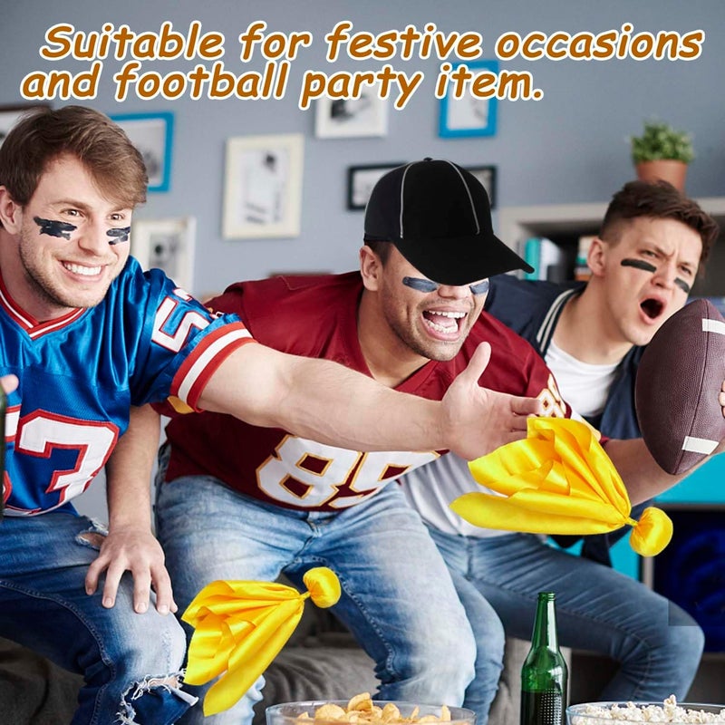 Ahuimeius 8 Pcs Yellow Penalty Flag Football Flags, Referee Flag, Lacrosse,Sports Fan for Football Games Party Accessory Referee Game Party - Image 5